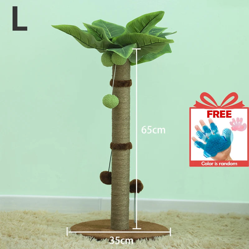 Mystery Paw Cat Scratching Tree with Sisal Rope & Interactive Toys - 65cm