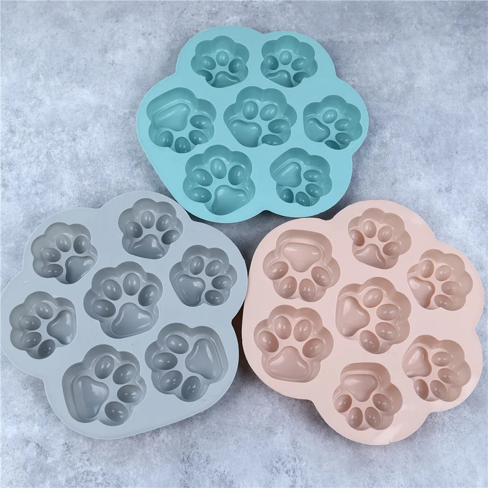 Mystery Paw Paw Print Silicone Mold for Pet Treats