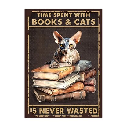 Charming Dog & Books Canvas Print - Perfect for Dog Lovers