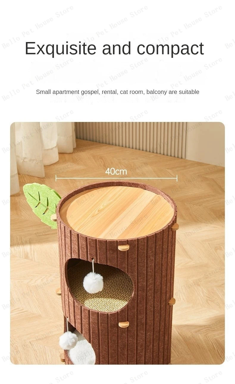 Mystery Paw Multi-layer Felt Cat Tree House & Scratcher