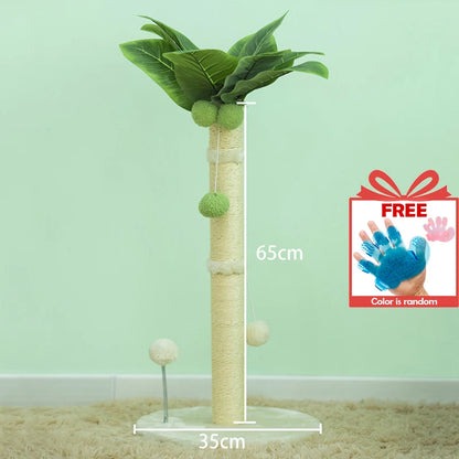 Mystery Paw Cat Scratching Tree with Sisal Rope & Interactive Toys - 65cm