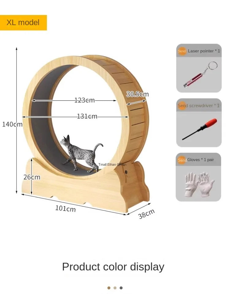 Eco-Friendly Cat Running Wheel - The Ultimate Exercise Equipment for Happy Cats