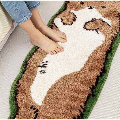 Mystery Paw Cartoon Cat-Shaped Bed Rug