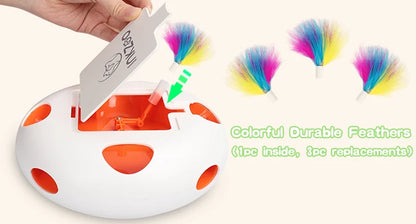 Mystery Paw Electric Interactive Feather Cat Toy - Endless Fun for Indoor Cats