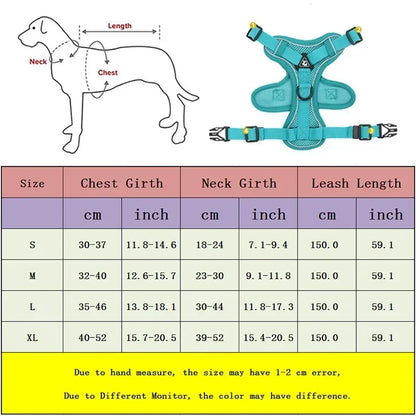 Reflective No Pull Harness & Leash Set for Dogs and Cats - Mystery Paw