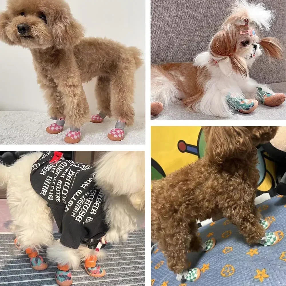 Paw-some Summer Dog Shoes: Breathable Anti-Slip Booties
