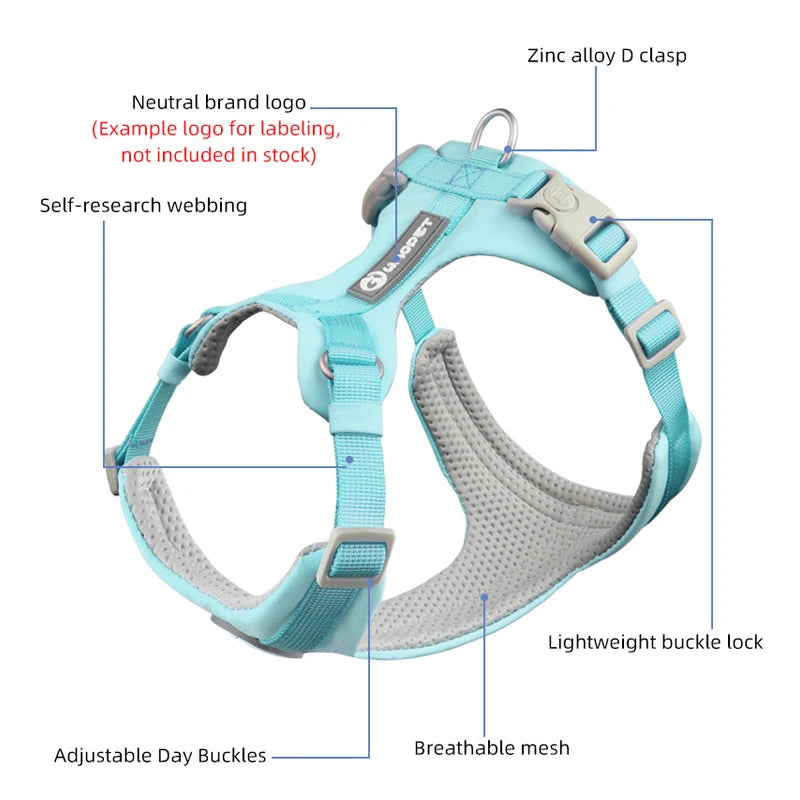 Mystery Paw No-Pull Reflective Dog Harness Vest