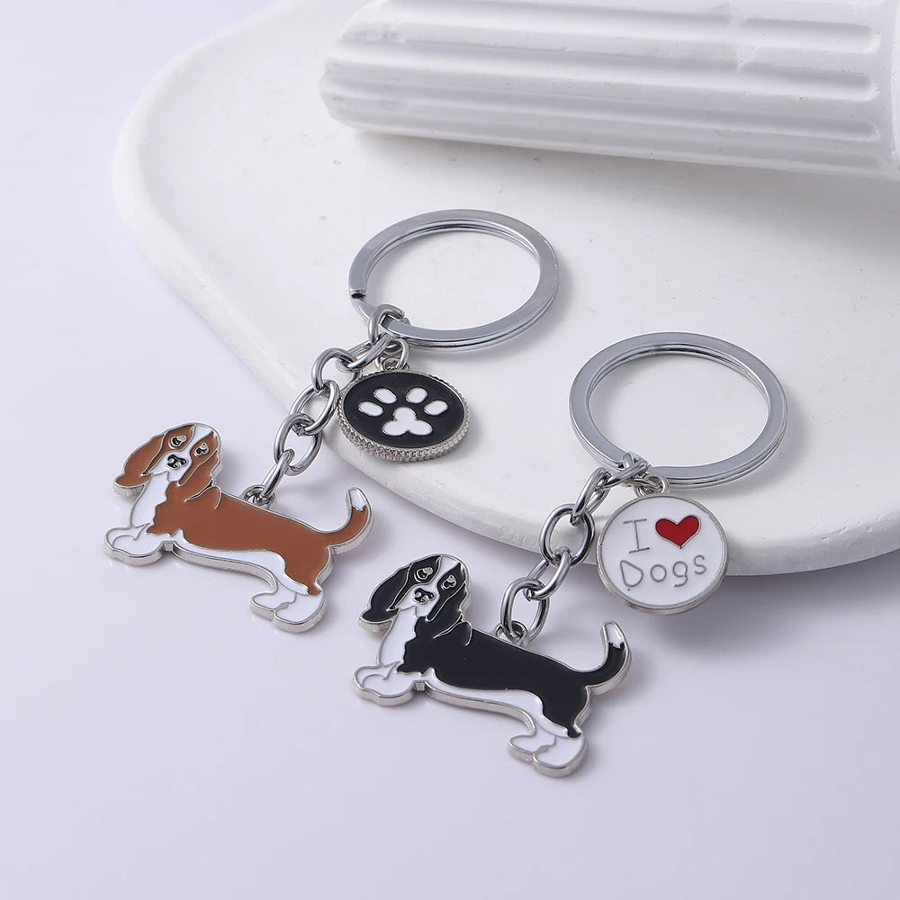 Charming Basset Hound Key Ring - Perfect for Dog Lovers