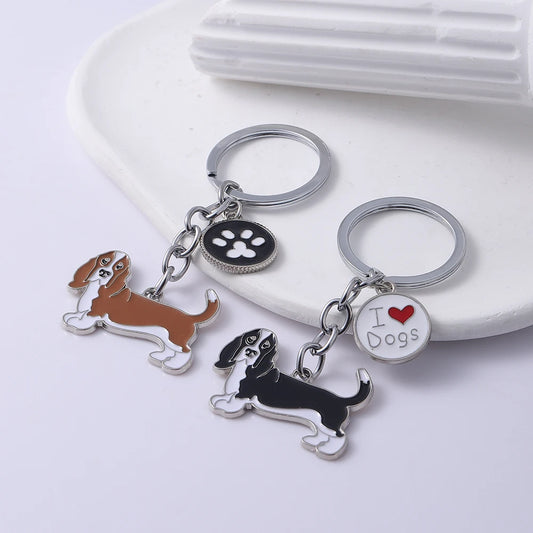 Charming Basset Hound Key Ring - Perfect for Dog Lovers
