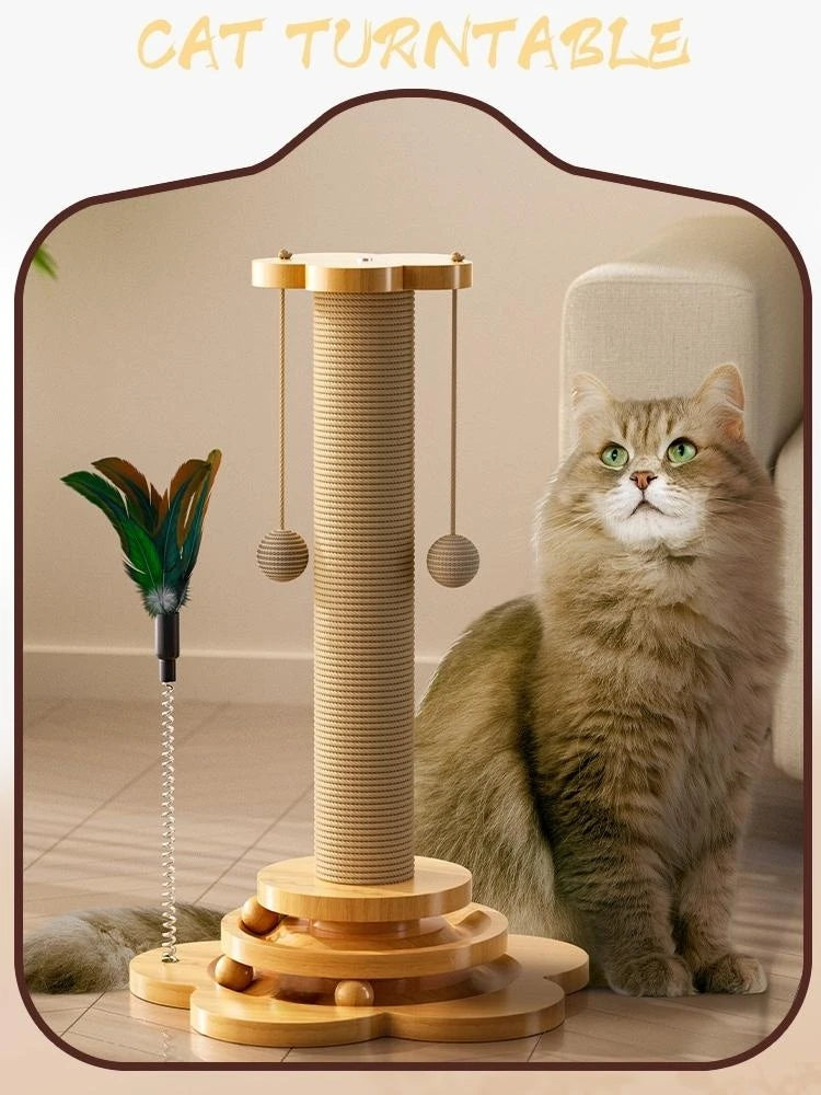 Mystery Paw Cat Turntable with Scratching Board & Toys