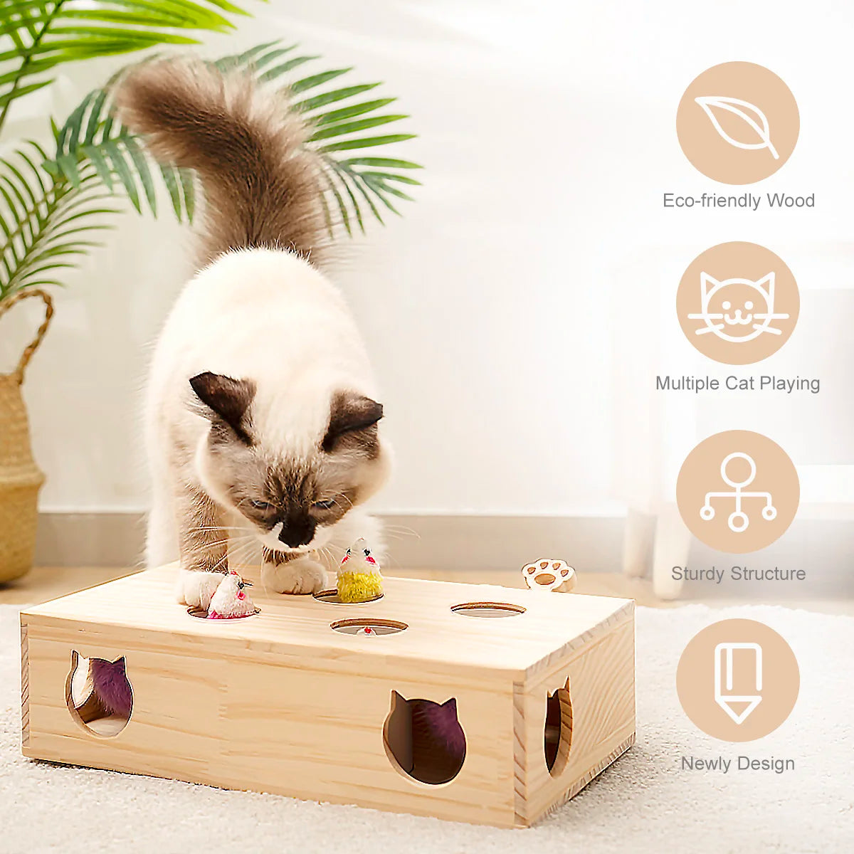 Mystery Paw's Whack-a-Mole Interactive Cat Toy