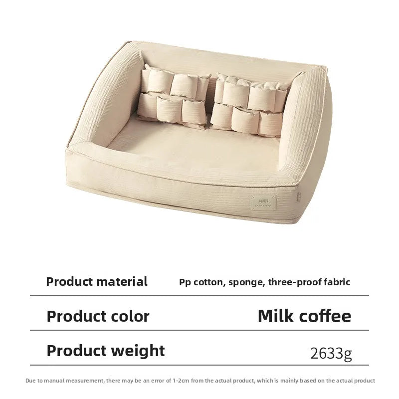 Premium All-Season Pet House: Soft Washable Bed for Small to Medium Dogs & Cats