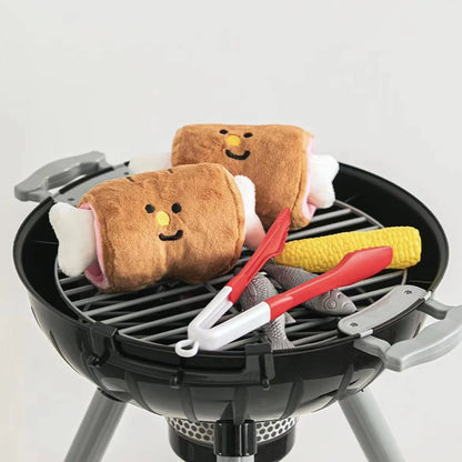 Mystery Paw Interactive Sniff & Chew Plush BBQ Dog Toy