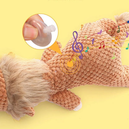 Squeaky Lion, Wolf, & Elephant Plush Toys for Dogs