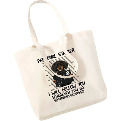 Cute Dachshund Canvas Tote Bag - Perfect for Dog Lovers!