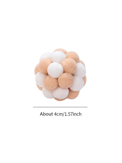 Mystery Paw Colorful Handmade Bell Ball - Interactive Cat Toy