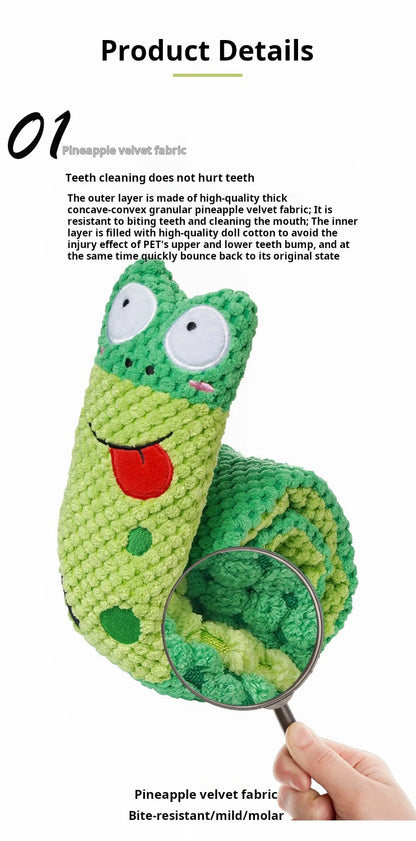 Kawaii Interactive Sounding Frog Puzzle Toy for Dogs