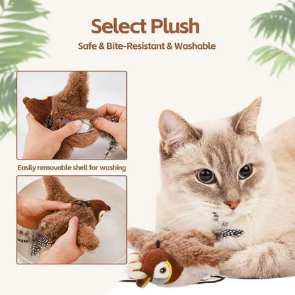 Mystery Paw Bird Chirping Toy for Cats & Dogs - Interactive Fun with Catnip