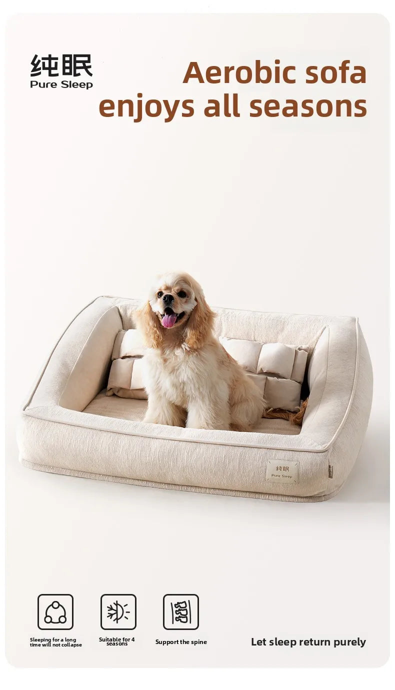 Premium All-Season Pet House: Soft Washable Bed for Small to Medium Dogs & Cats