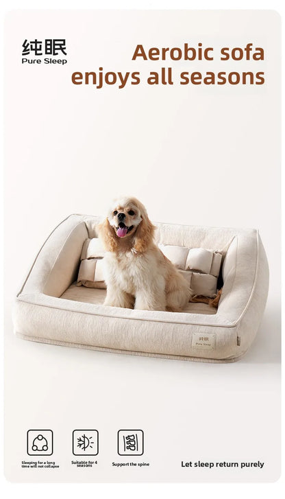 Premium All-Season Pet House: Soft Washable Bed for Small to Medium Dogs & Cats