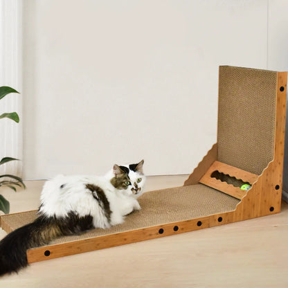 Mystery Paw Vertical Cat Scratcher Lounge with Interactive Ball Toy