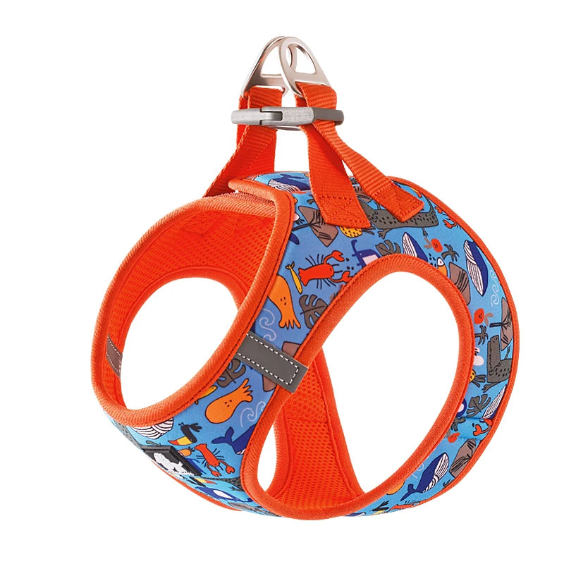 Mystery Paw Reflective Air Mesh Harness for Small & Medium Pets