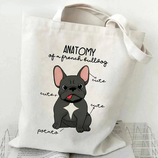 French Bulldog Fashion Canvas Tote - Cute & Versatile