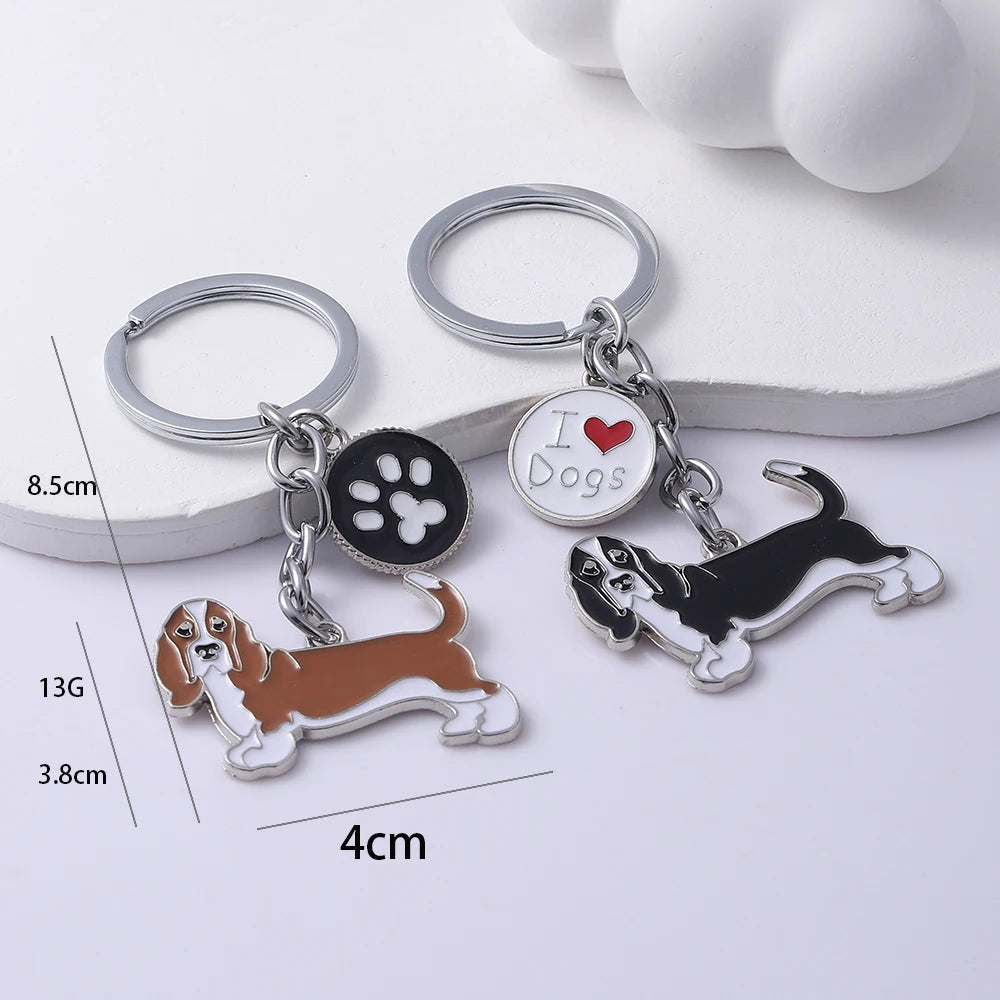 Charming Basset Hound Key Ring - Perfect for Dog Lovers