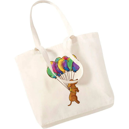 Cute Dachshund Canvas Tote Bag - Perfect for Dog Lovers!