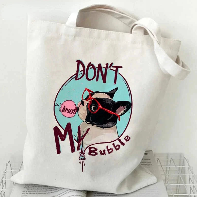 French Bulldog Fashion Canvas Tote - Cute & Versatile