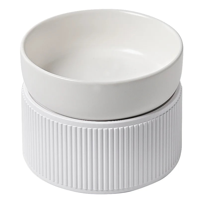 Elevated Ceramic Cat & Dog Bowl Feeder - Double Bowl Set