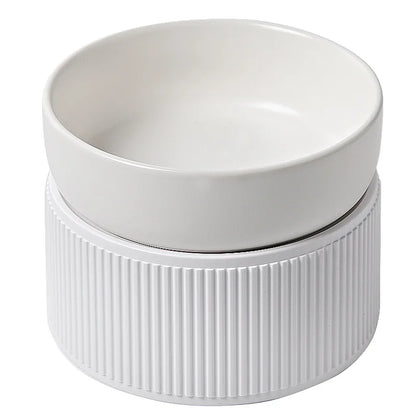 Elevated Ceramic Cat & Dog Bowl Feeder - Double Bowl Set