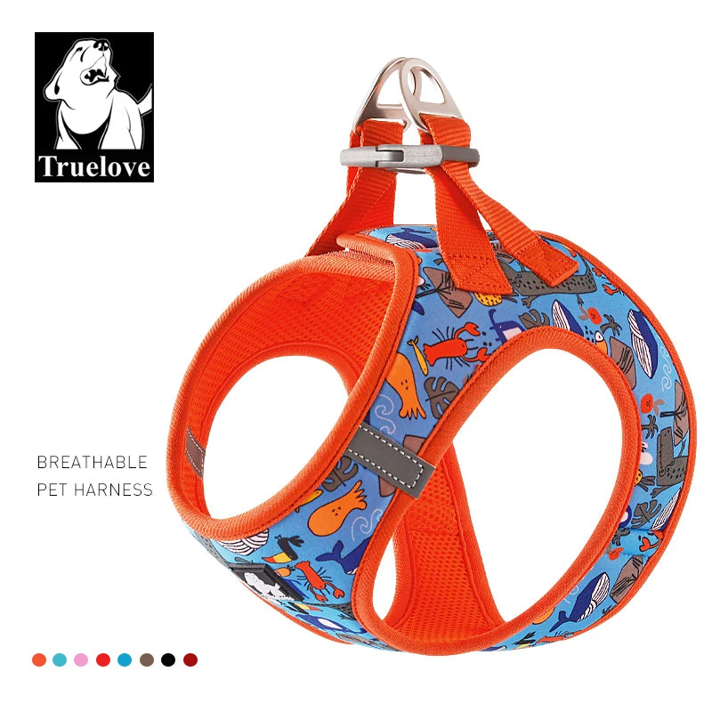 Mystery Paw Reflective Air Mesh Harness for Small & Medium Pets
