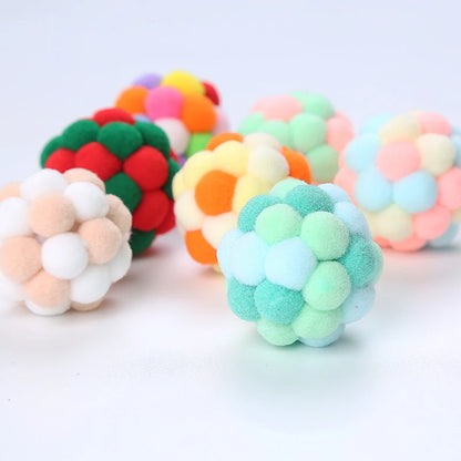 Mystery Paw Colorful Handmade Bell Ball - Interactive Cat Toy