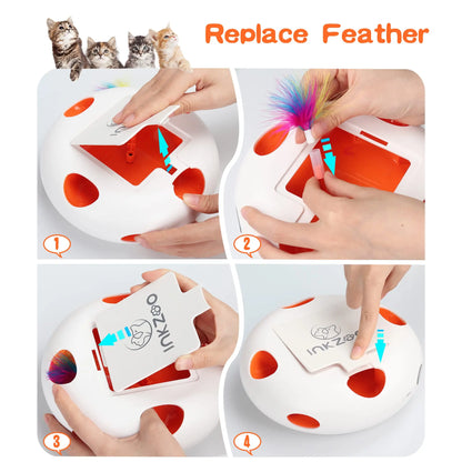 Mystery Paw Electric Interactive Feather Cat Toy - Endless Fun for Indoor Cats