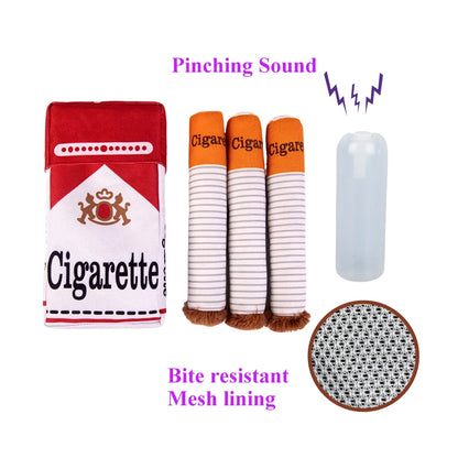 Funny Plush Cigar Squeak Toy for Dogs