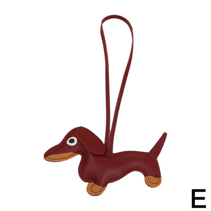 Dachshund Delight Leather Keychain - Cute & Fashionable Accessory