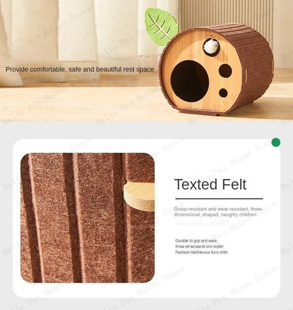 Mystery Paw Multi-layer Felt Cat Tree House & Scratcher