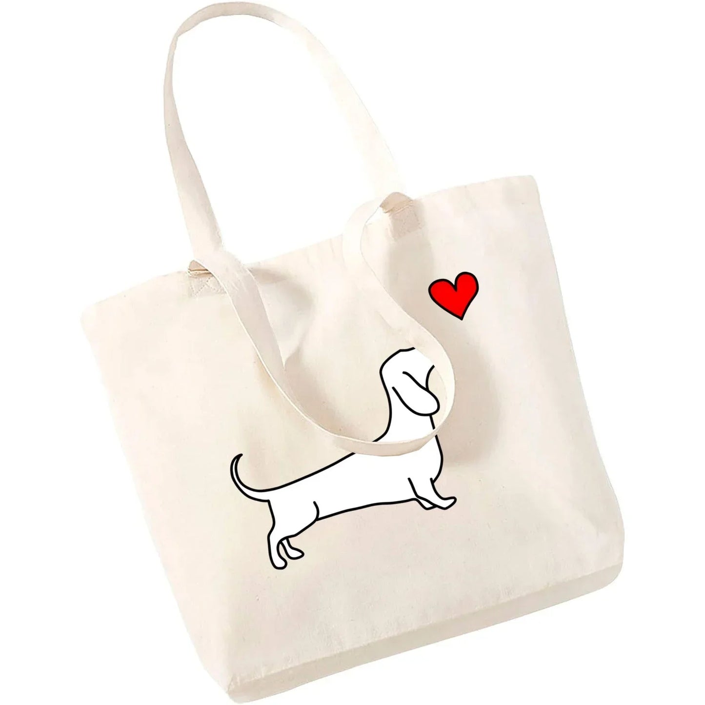 Cute Dachshund Canvas Tote Bag - Perfect for Dog Lovers!