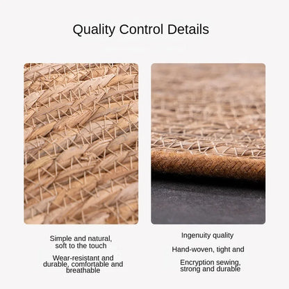 Mystery Paw Natural Rattan Cat Scratcher Mat - Elegant Floor & Furniture Protector