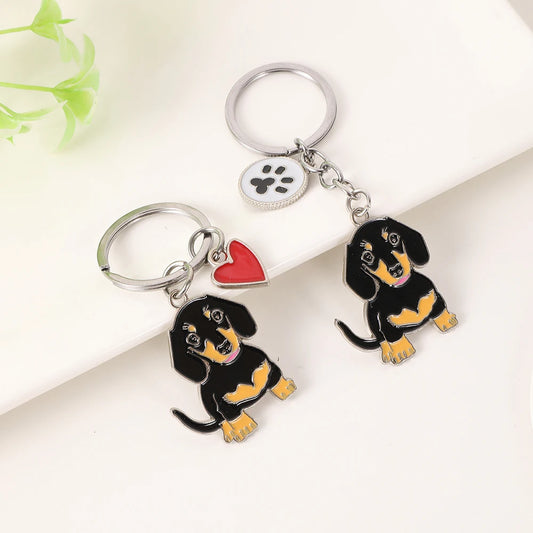 Charming Dachshund & Bulldog Dog Keychains - Perfect Pet Lover Gifts