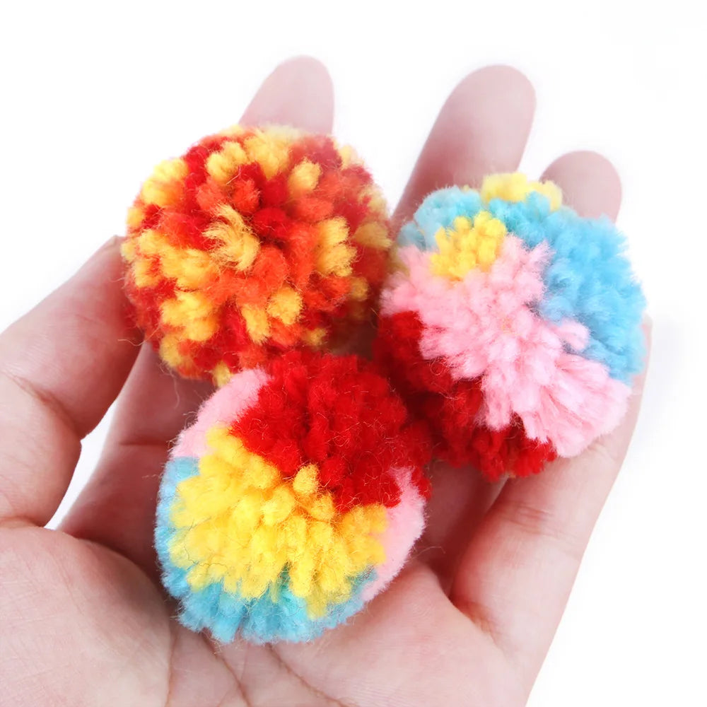 Mystery Paw Interactive Woolen Cat Plush Balls - Fun Indoor Play for Kittens