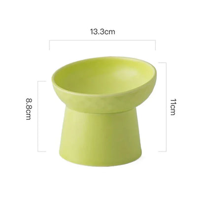 Nordic Style Elevated Ceramic Pet Bowls for Cats & Dogs