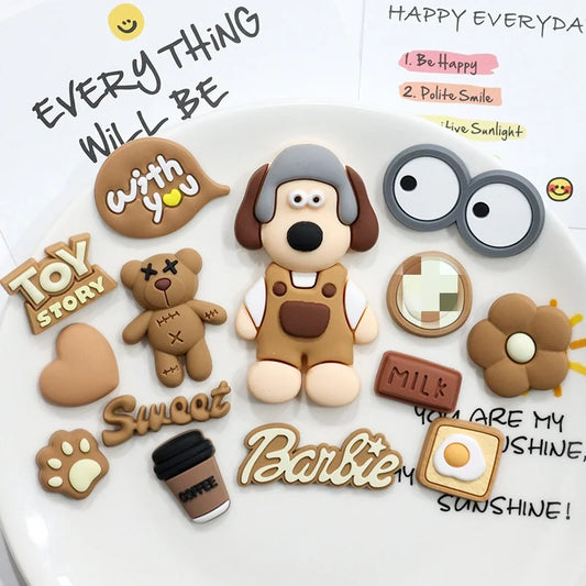 MINISO Cute Cartoon Dog & Bear Shoe Charms - DIY Your Footwear!