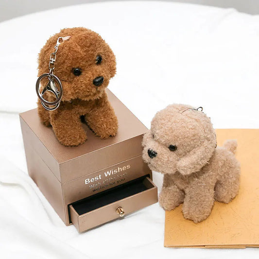 Adorable Teddy Dog Plush Keychain - Perfect for Backpacks & Gifts