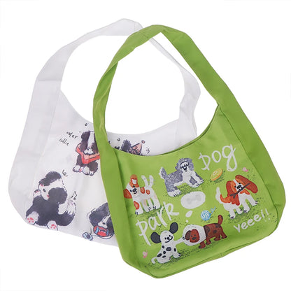 Mystery Paw Fresh Green Puppy Shoulder Bag - Stylish and Spacious Tote