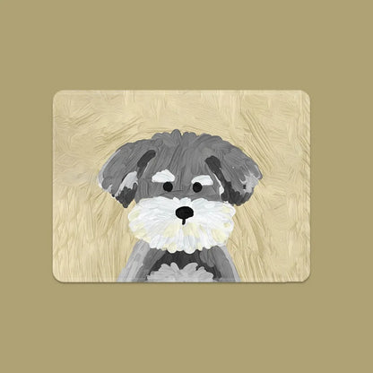 Mystery Paw Cartoon Dog Keyboard Mat - Fun Anti-Slip Desk Accessory