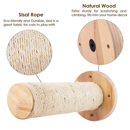 Mystery Paw Wall-Mounted Cat Playground: Climb, Scratch, Lounge!