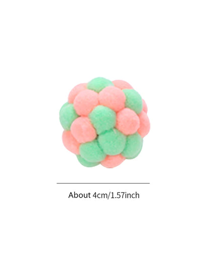 Mystery Paw Colorful Handmade Bell Ball - Interactive Cat Toy