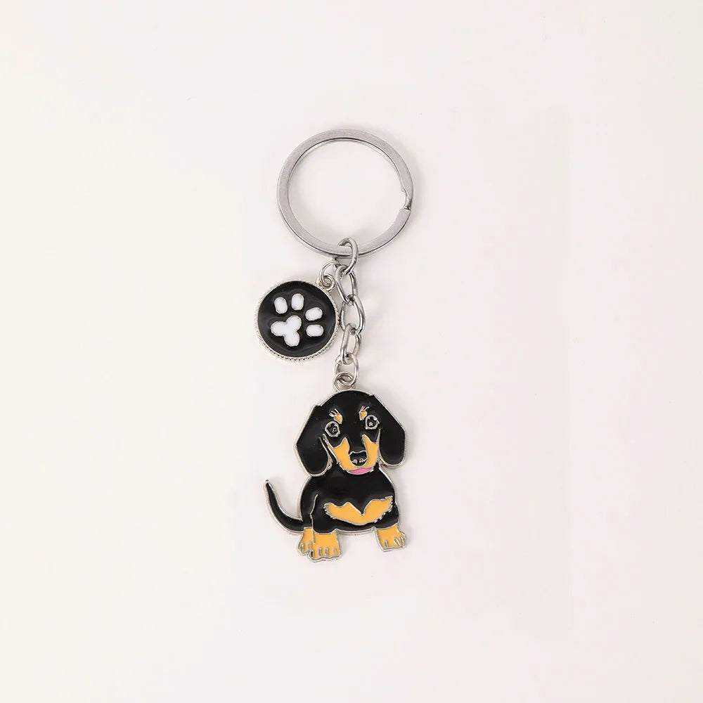 Charming Dachshund & Bulldog Dog Keychains - Perfect Pet Lover Gifts